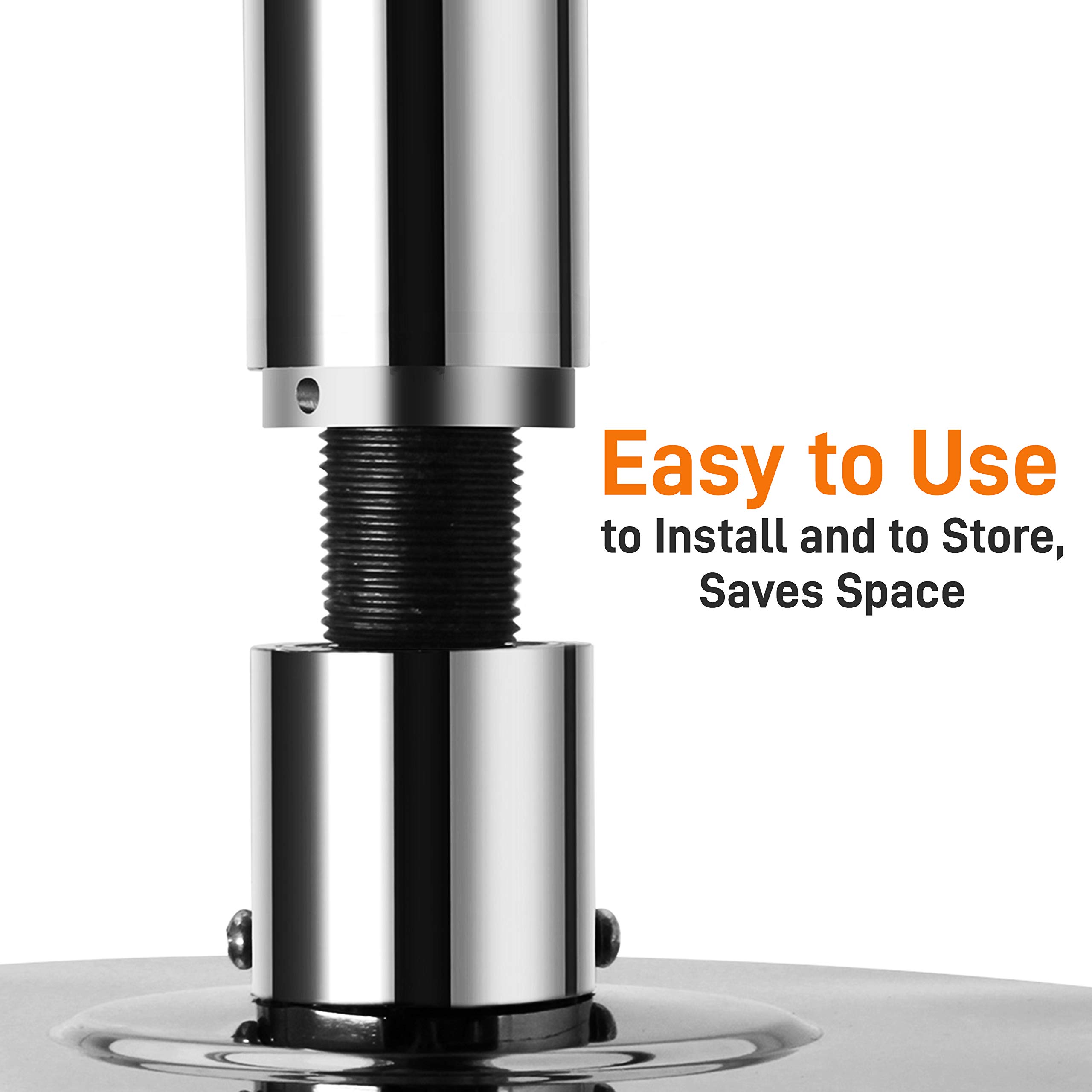 SereneLife Professional Spinning Dance Pole, 45mm Portable Exercise Pole for Fitness – Durable Steel Build, Anti-Rust Finish, Suitable for Home, Club, Gym, Party, Pub