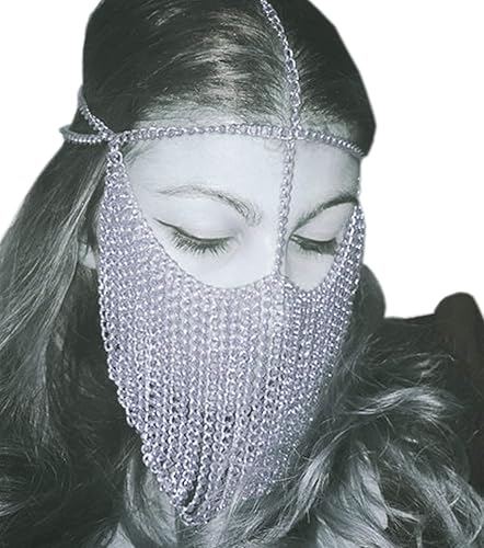 Miniatura 4 de Astage Cosplay Maquillaje Vientre Dancer Máscara Sexy Halloween Negro Adornos Bufanda Cabeza