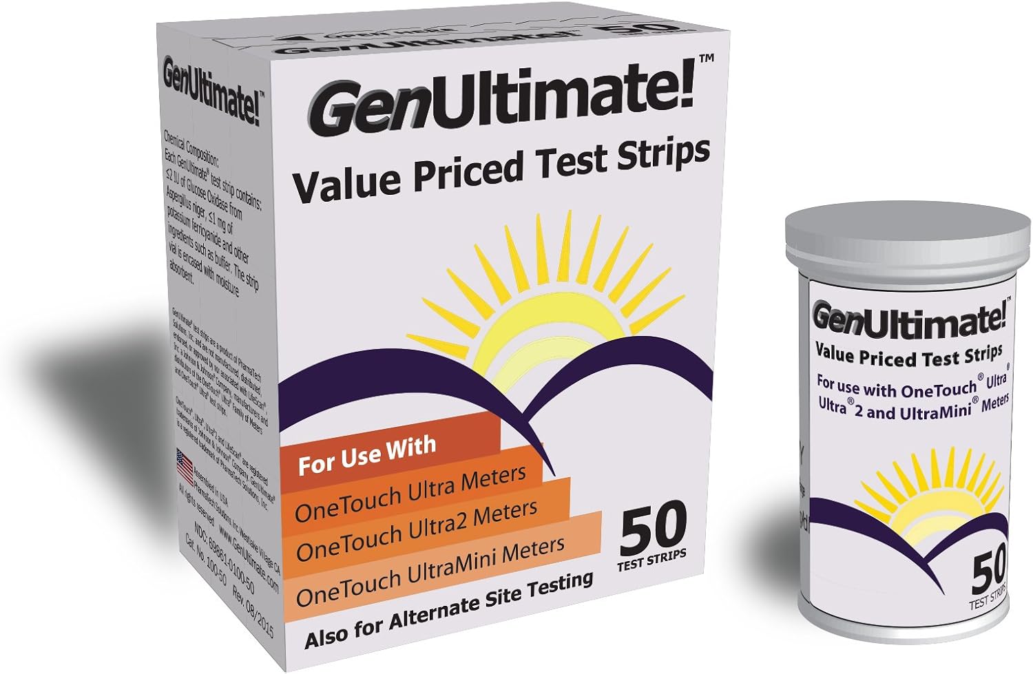 GenUltimate50 Test Strips for Use with OneTouch Ultra Meters | 3 Pack