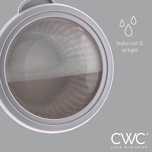 Miniatura 5 de COOK WITH COLOR Tazones de preparación con tapas, cuencos profundos de plástico anidables con tapas (negro degradado)