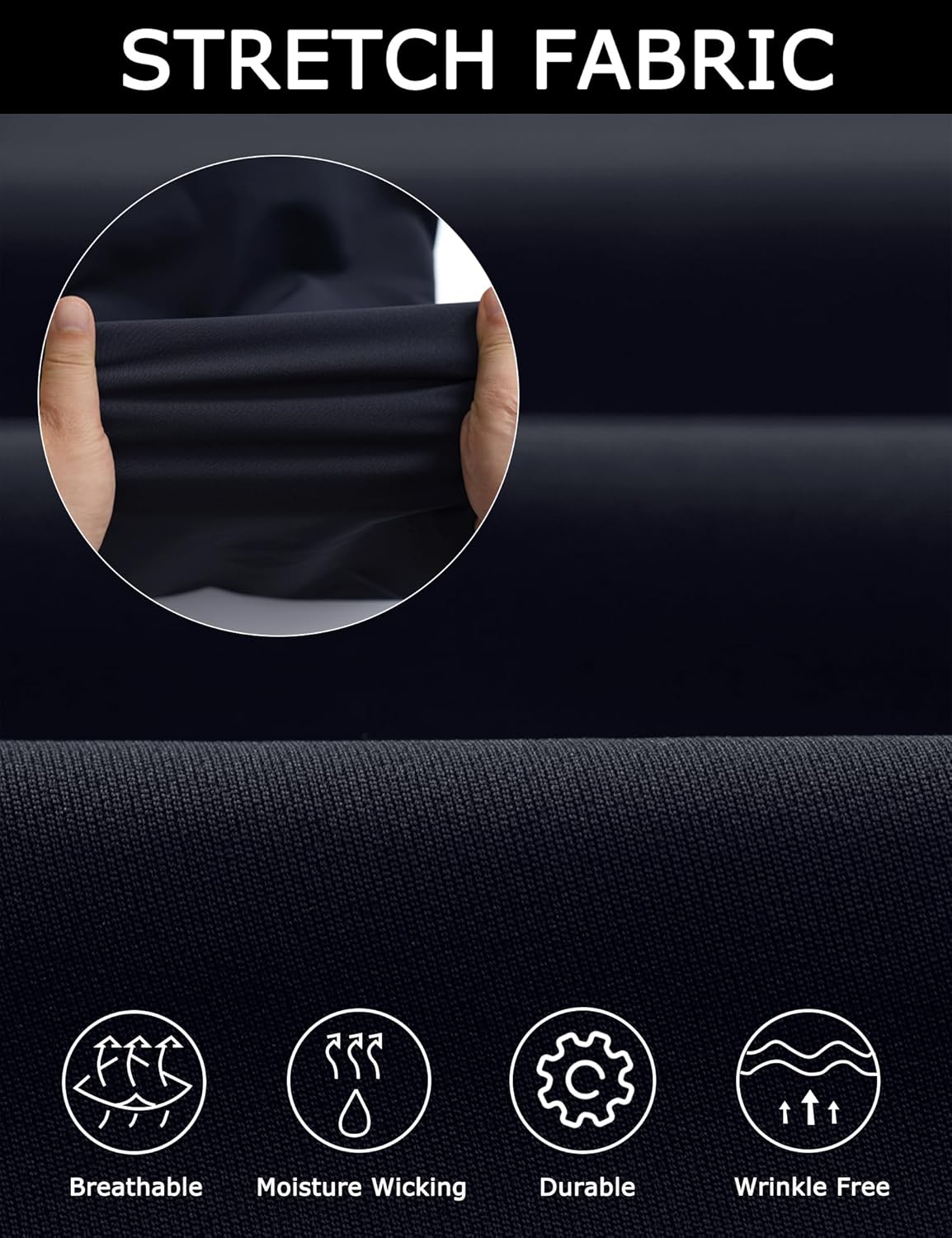 Plaid&Plain Men's 4-Way Flex Stretch Slim Fit Dress Pants - Image 6