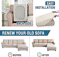 Vista 424 de H.VERSAILTEX 2025 New Sectional Couch Covers 8 Pieces Stretch Sofa Covers for Sectional Sofa Set Separate L Shaped Couch Cover for Both Left/Right