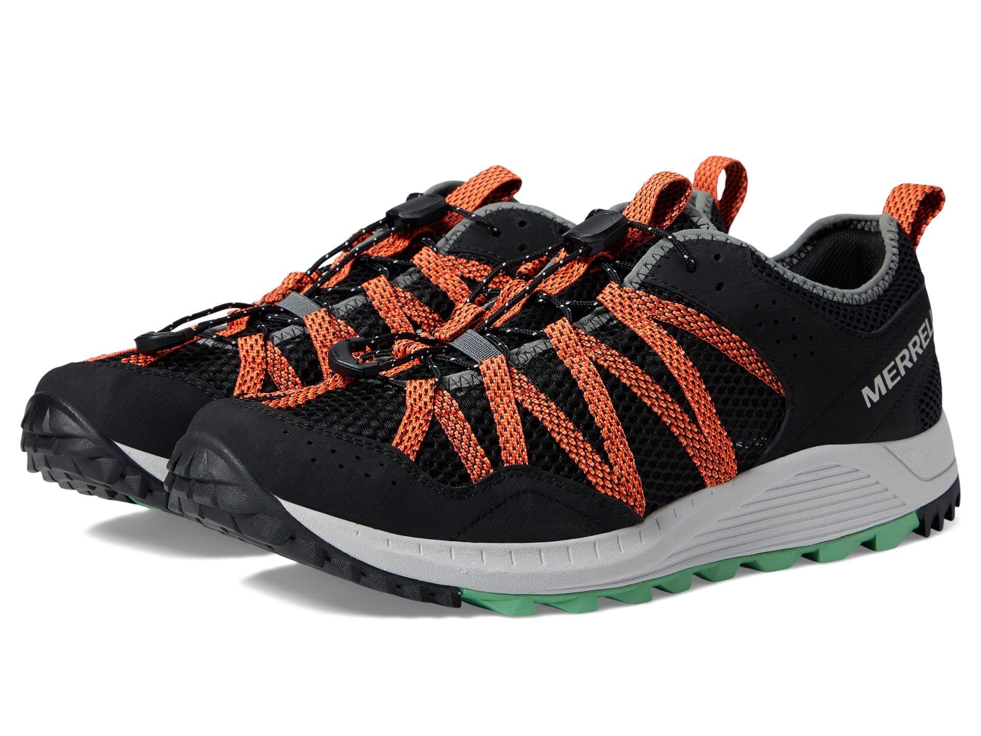 Merrell Men's Wildwood Aerosport Sneaker, Black/Tanger, 10