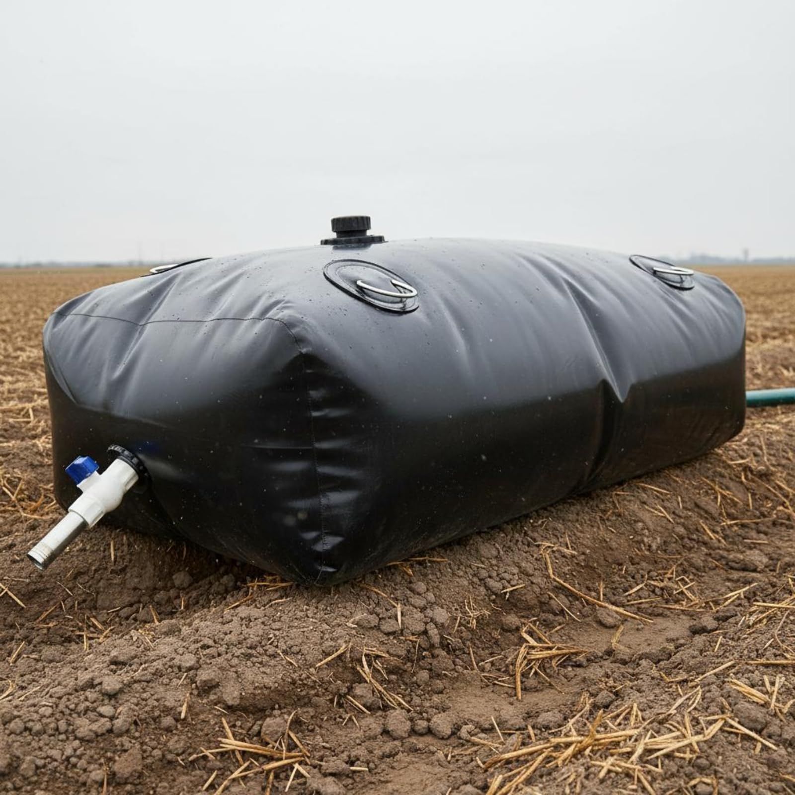 Harilla Bolsa de Almacenamiento Plegable Recipiente Flexible Depósito Portátil Almacenaje Fácil Material PVC Resistente Adecuada para Granjeros Trabajo Rural Conducción