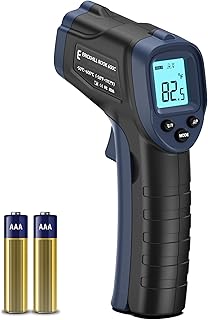 ERICKHILL Infrared Thermometer -50℃~600℃ Compact Size Non-Contact Laser Thermometer Gun LCD Backlit Digital Display Adjustable Emissivity - for Vehicle Repair/Cooking/BBQ/Freezer/Food, Black Blue