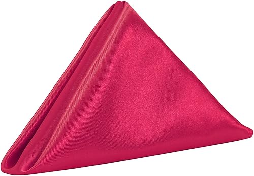 Miniatura 23 de YOUR CHAIR COVERS - Servilletas de tela de satén lavables de gran tamaño de 20 pulgadas, con dobladillo, reutilizables, para restaurantes, cenas