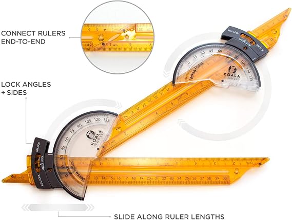 Versa Ruler Multi-sided Ruler and Shape-making Tool (4-pack)