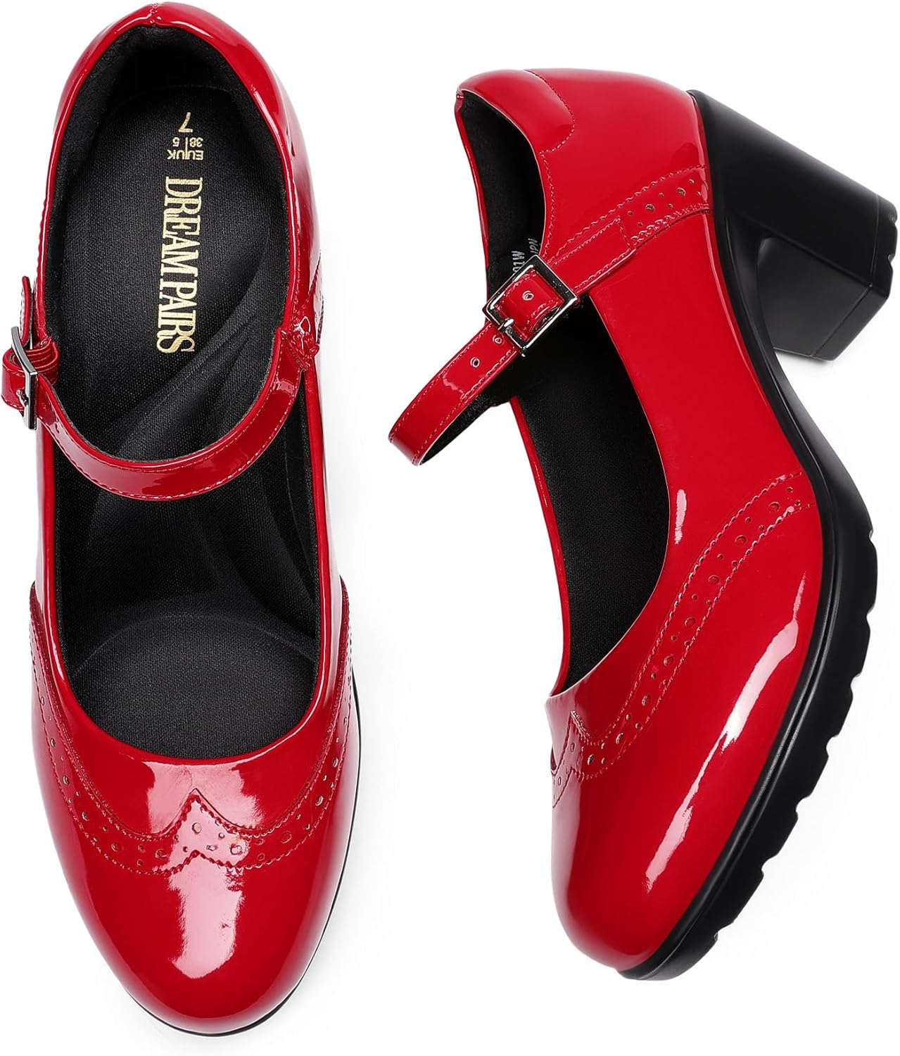 DREAM PAIRS Women's Oxfords Mary Jane Dress Shoes Heels for Women - Image 7