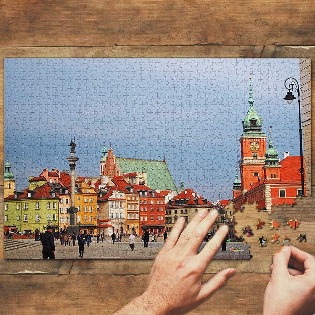 Poland Warsaw Old Town Jigsaw Puzzle 1000 Piece Travel Souvenir Wooden
