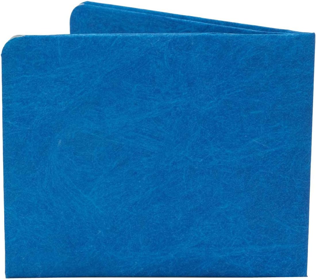 Paper Wallet Men's Tyvek Pattern Wallet Solid 8" X 3" / 20 X 8 Cm (Open) Blue