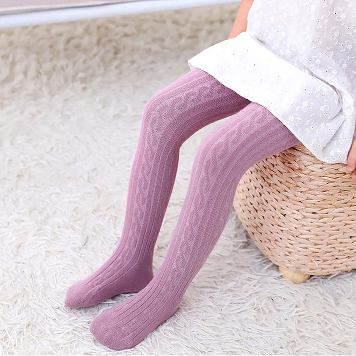 Baby Mädchen Strumpfhosen 3er Pack – Warm, Kuschelig, Mit Rüschensaum – Für Kleinkinder Im Winter