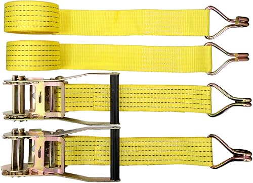 Miniatura 2 de Paquete de 2 correas de trinquete de 2 pulgadas x 15 pies, gancho J de 5000 libras