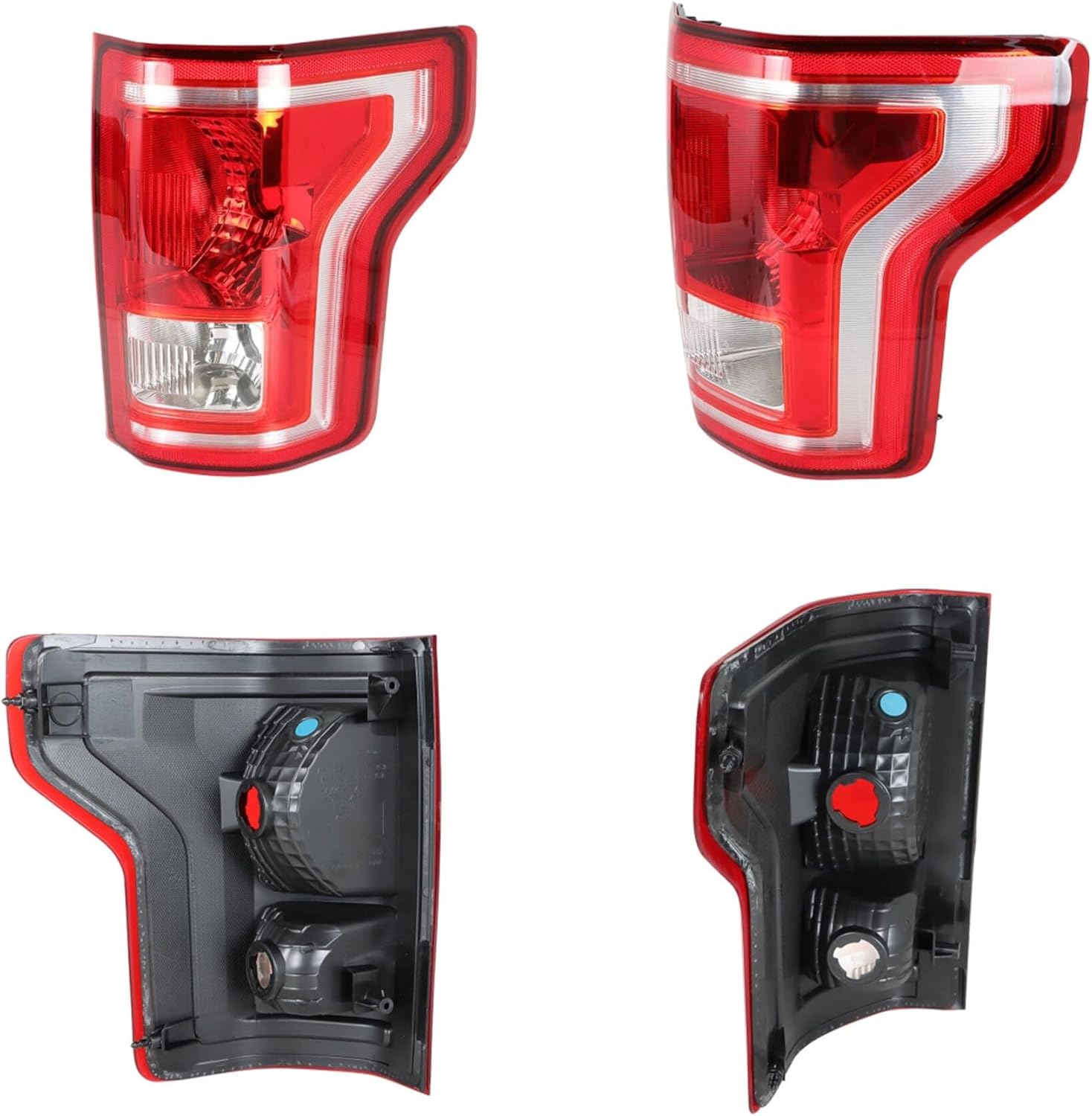 Tail Light Brake Lamp Assembly Rear Passenger Side Clear Lens Replacement for F150 2015 2016 2017