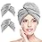 AIDEA Microfiber Hair Towel Wrap, 2 Pack Hair Turbans, Super Absorbent Quick Dry Hair Towel Wrap for All Hair Types Anti Frizz, 2610, Grey
