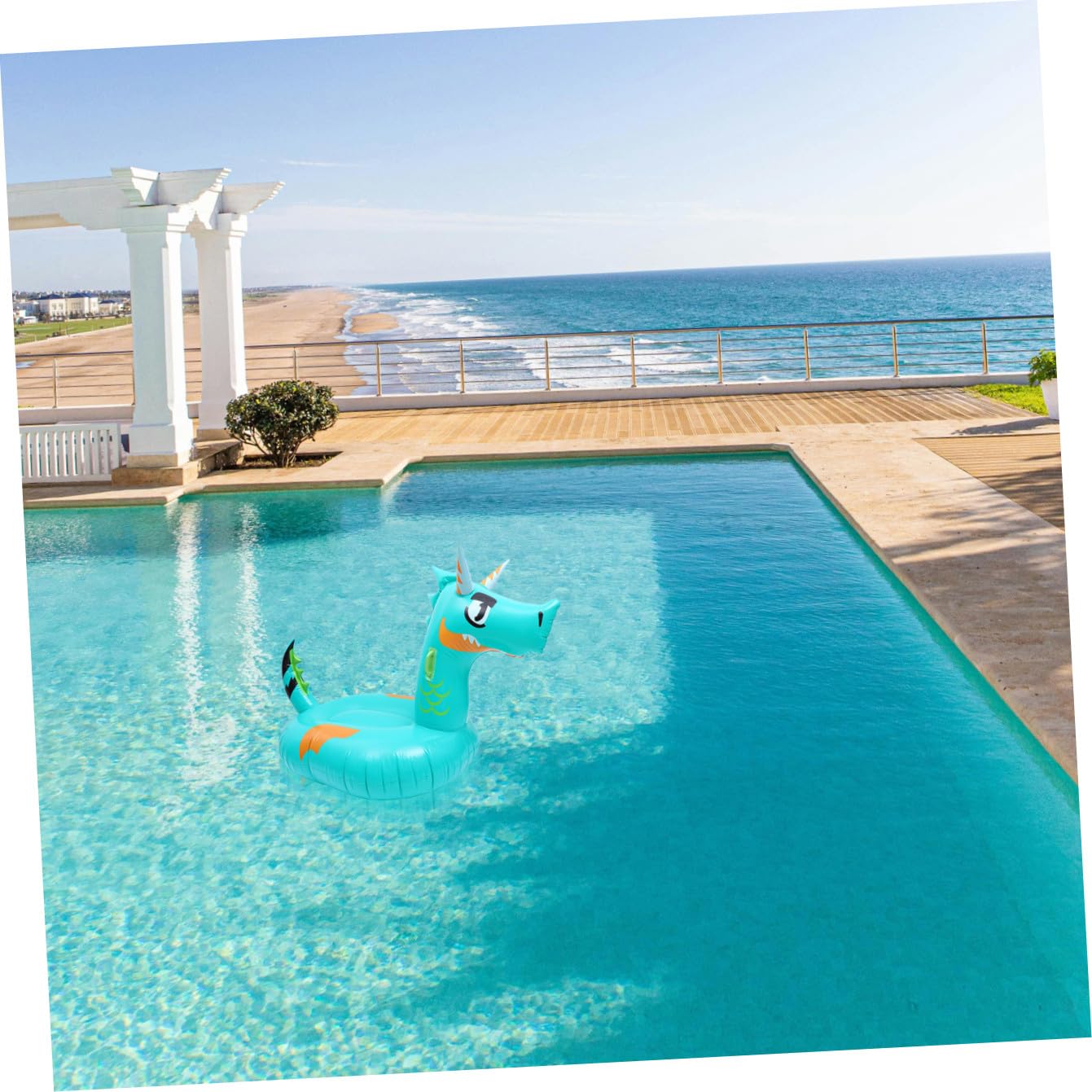 Materassino Gonfiabile Forma Letto Galleggiante Portatile per Piscina e Mare Galleggiante Piscina Adulto Design e Resistente per