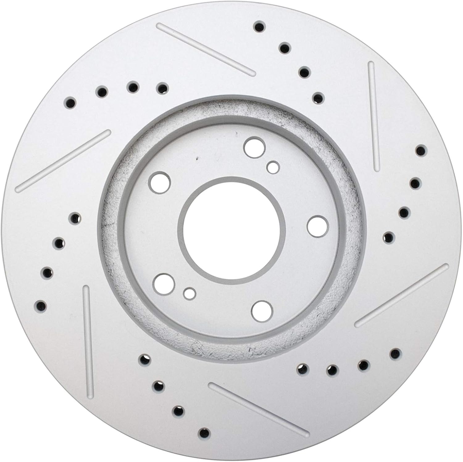 TRQ Performance Front Brake Rotor Set G Coated Vented Drilled Slotted Compatible with 2013-2015 Acura ILX 1998-2017 Honda Accord 2006-2017 Civic 2003-2011 Element 2013-2014 Fit 2016 CR-Z