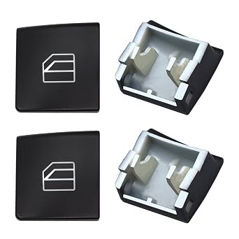 4pcs Front Driver Window Switch Button Cap for Mercedes Benz W204 C-Class W212 C180 C200 C220 C250 C300 C350 C63 AMG E200 E220 E250 E350 E50 E50 00 E6 3 W166 X166 RaplaceA2049055402