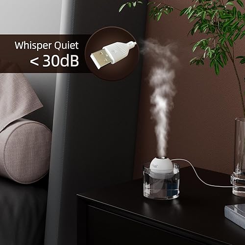 Miniatura 3 de YKSI Mini humidificadores portátiles, humidificador personal de escritorio para viajes, oficina, dormitorio, plantas con apagado automático, fácil