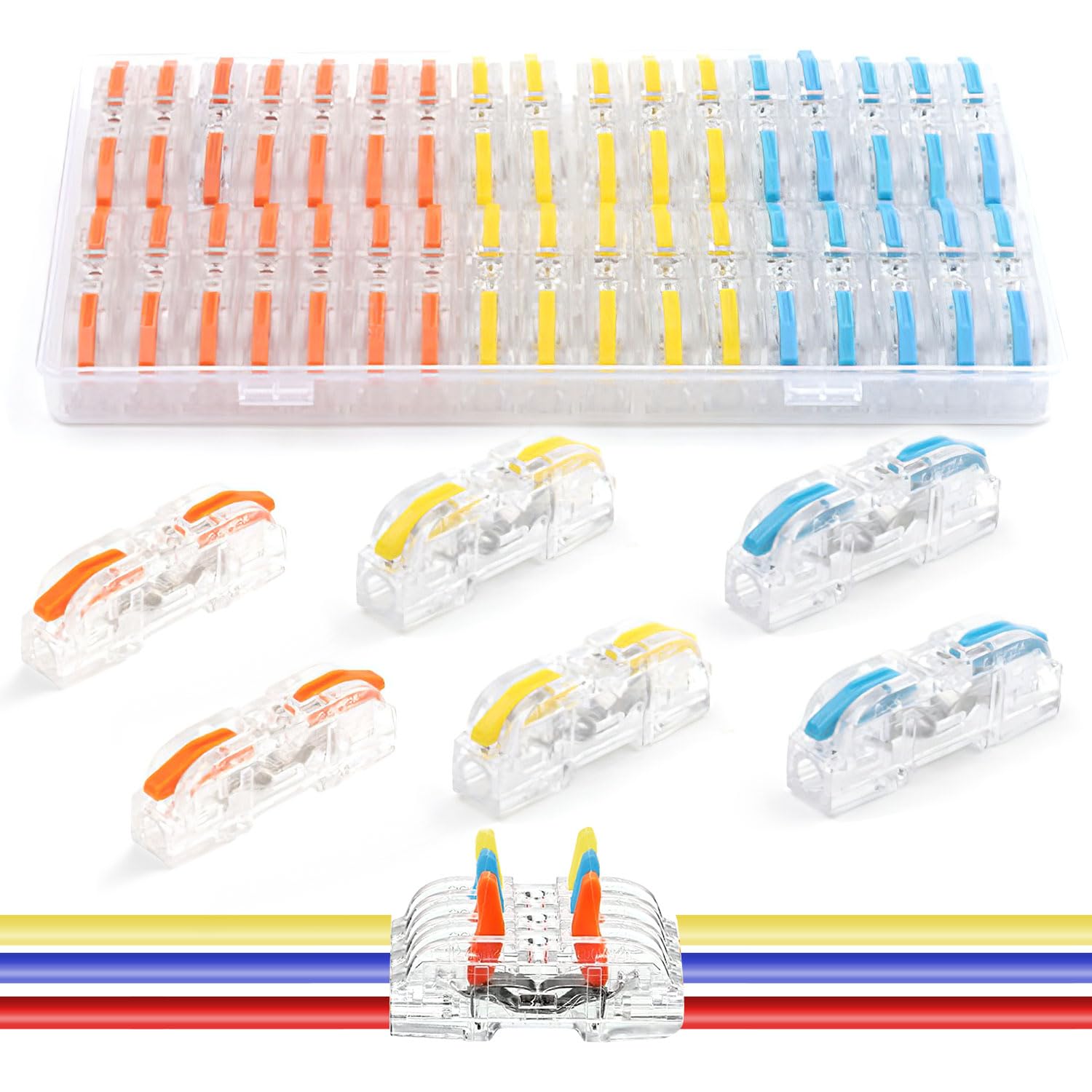 BendJoy® 34Pcs Wire Connector Jointer Clip, Transparent Multi-color Cable Connector with Actuation Lever, Splicing Inline Wire Connector for 28-12 AWG (SPL-1) (B0DG2H467N) Amazon Price History, Amazon Price Tracker