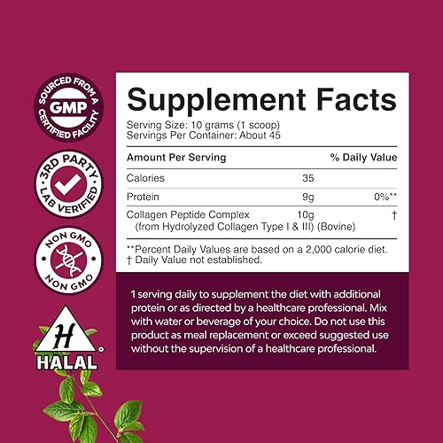 Miniatura 3 de Paquete de cápsulas de glicinato de magnesio de alta absorción para calmar el sueño, además de apoyo muscular para huesos y nervios y proteína de