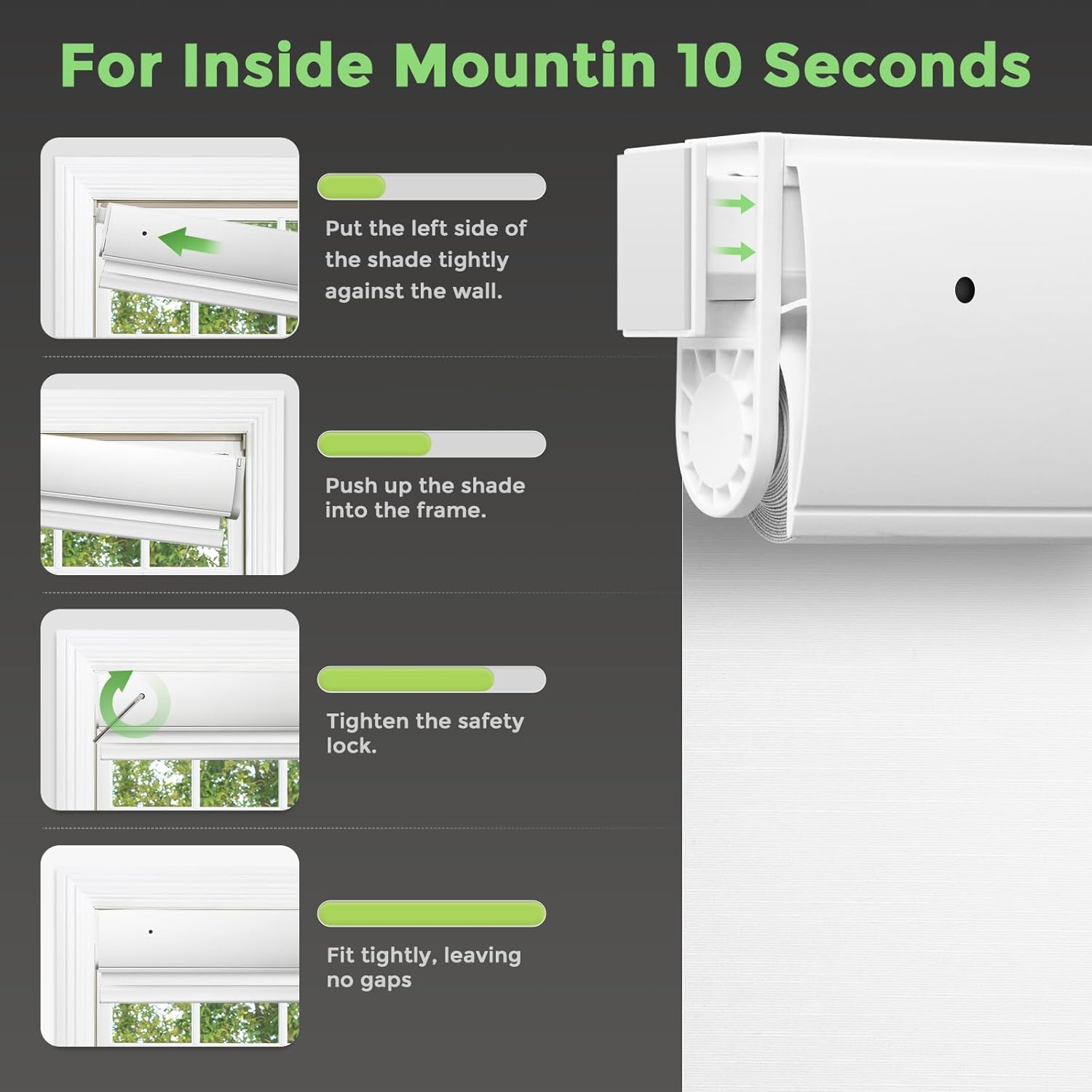 Motorized Blinds,No Drill Automatic Blinds,Cordless Roller Shade,Electric Blinds for Indoor Windows, Grasscloth Fabric，Compatible with Alexa/Google,White,46" W x 48" H