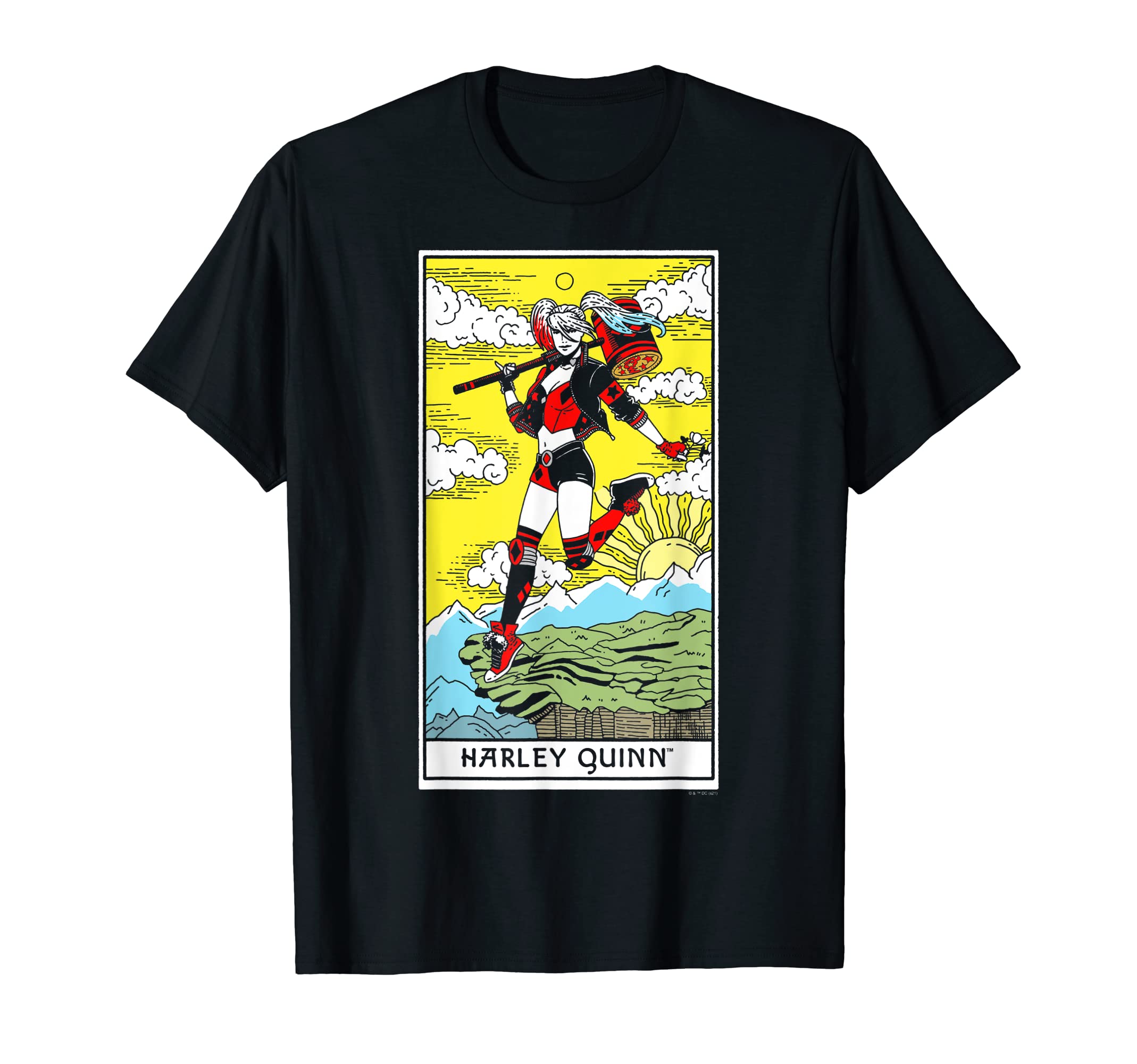 dc comicsHarley Quinn The Fool Tarot Card T-Shirt