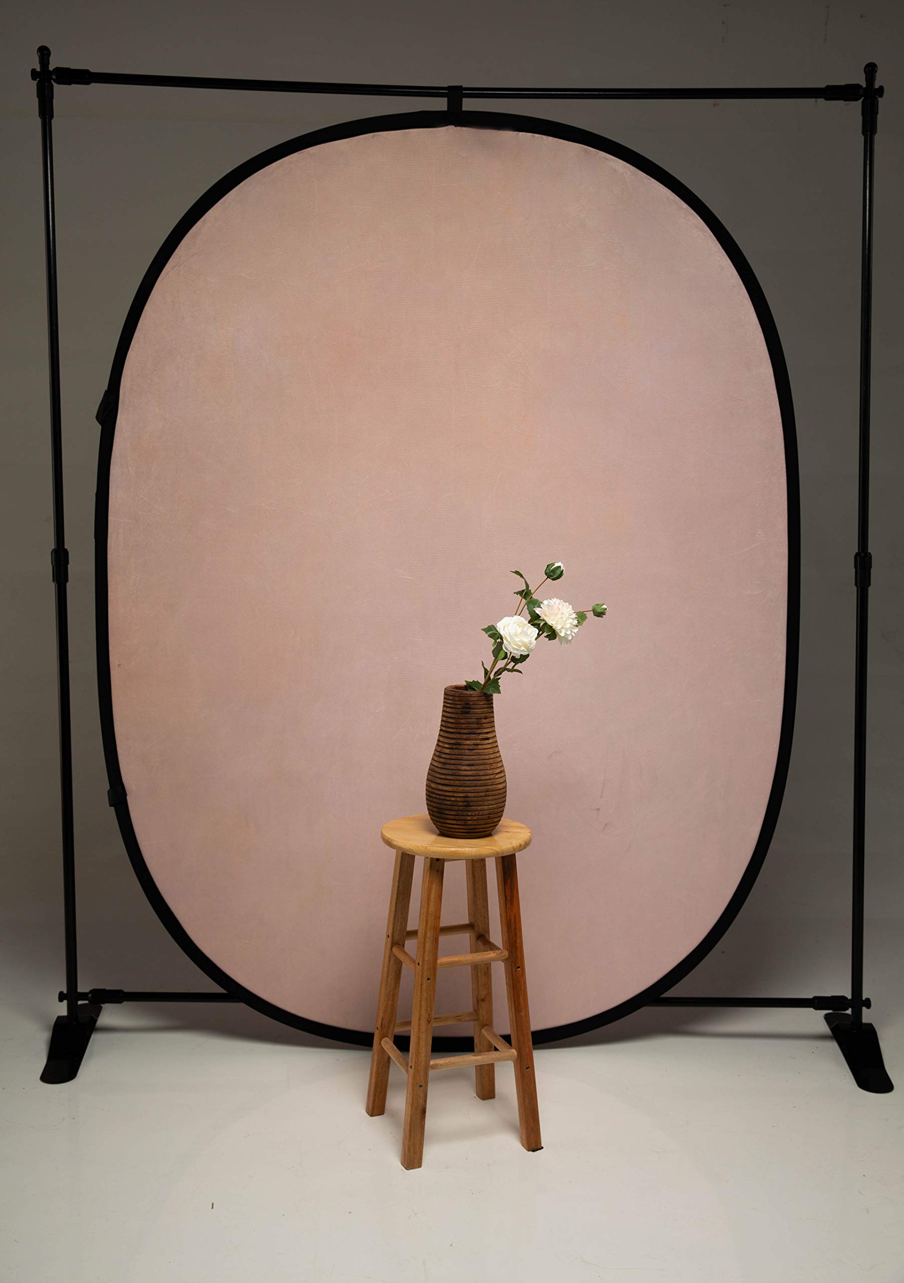 Kate Collapsible Backdrops For Photography Grey/Blue Pop-Up Backdrop 2-in-1 Panel For Parties, Portrait, Video, Podcast, 5x6.5ft