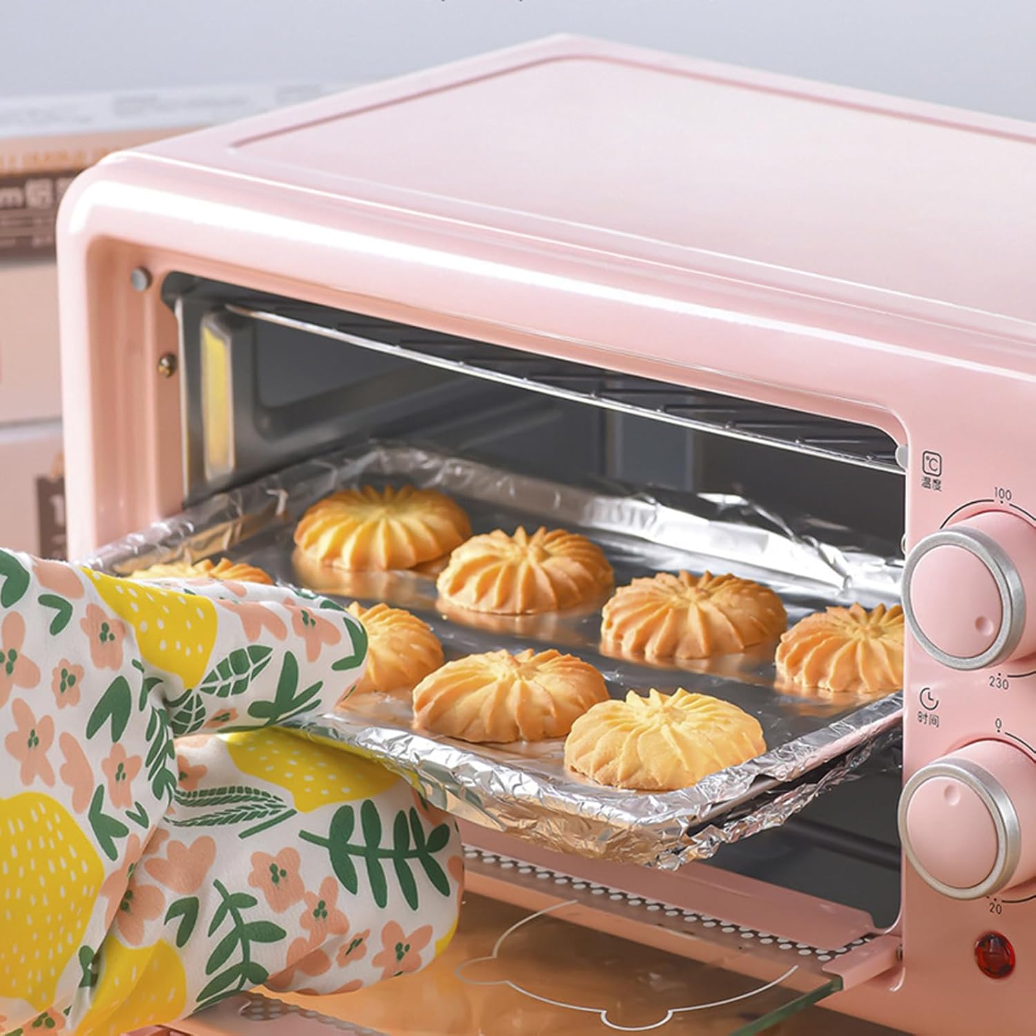 2Pcs Multipurpose Kitchen Foil with Serrated Edges Oil Aluminum Foil Paper with Cutter Edges for Baking Bakery Essential