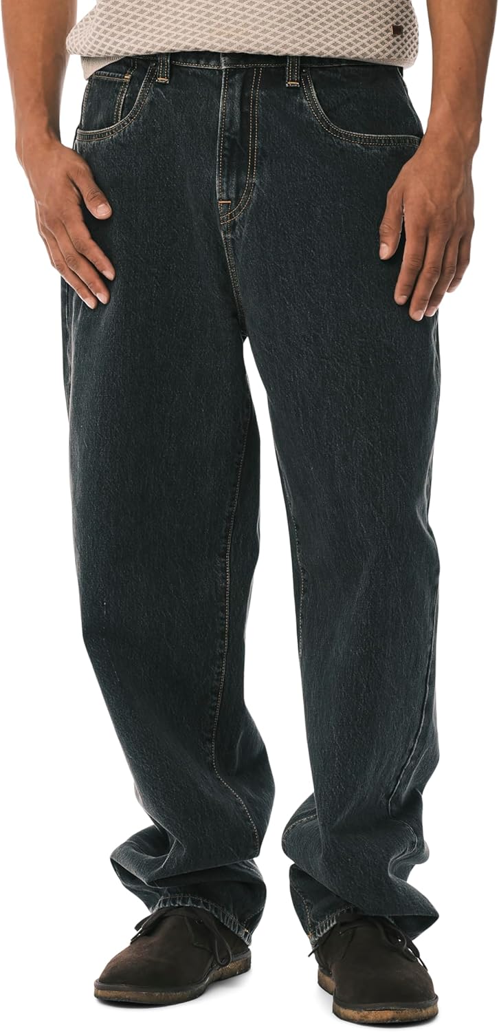 Buffalo David Bitton Men's Baggy Fit Straight Leg Mikey Jean