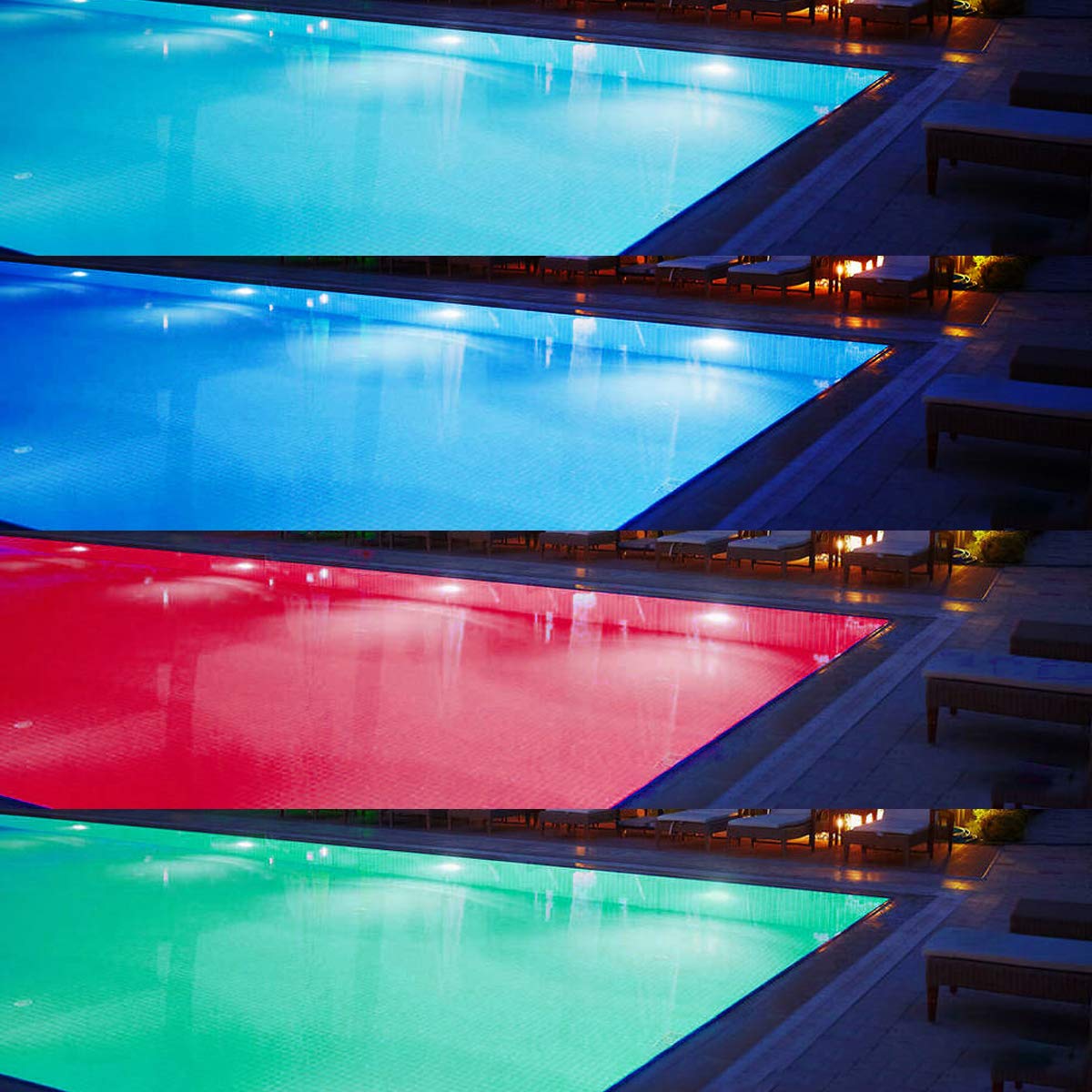 Illuminazione a LED per piscina, 20 W, PAR56 RGB, luce subacquea, con telecomando, illuminazione per piscina, 12 V AC/DC, IP68, impermeabile