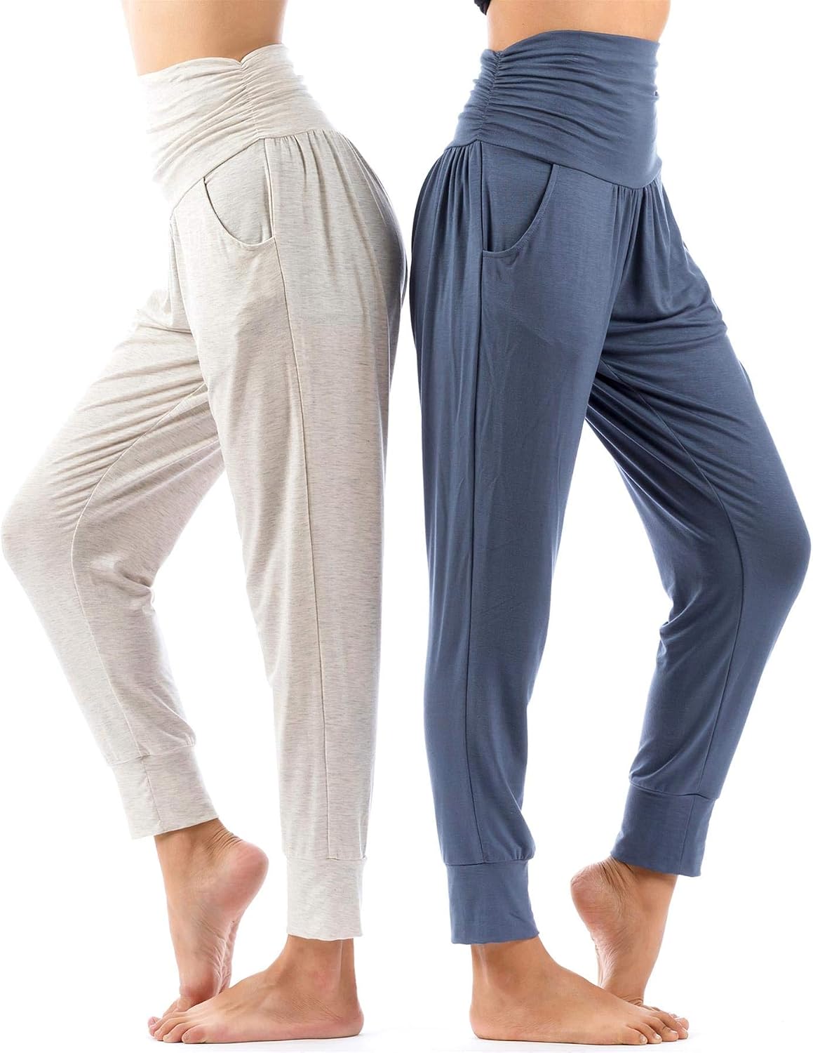 LOFBAZ Yoga Sweatpants with Pockets Workout Joggers Pants Lounge Harem Pants