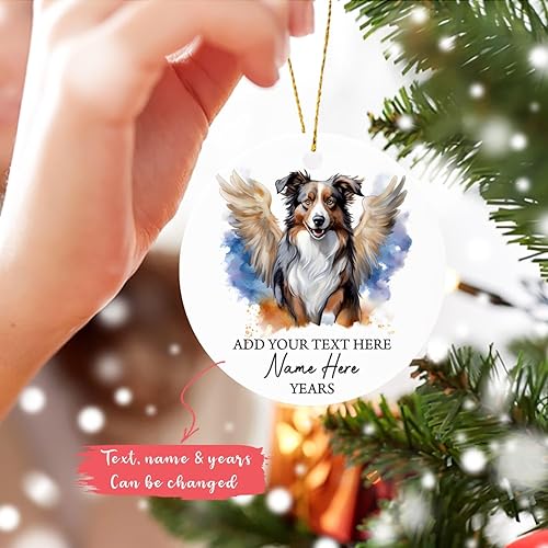 Vista 44 de Adorno conmemorativo personalizado de Bulldog Inglés – Alas de ángel, regalo de Navidad personalizado para perro, mamá y papá Adorno de Bulldog