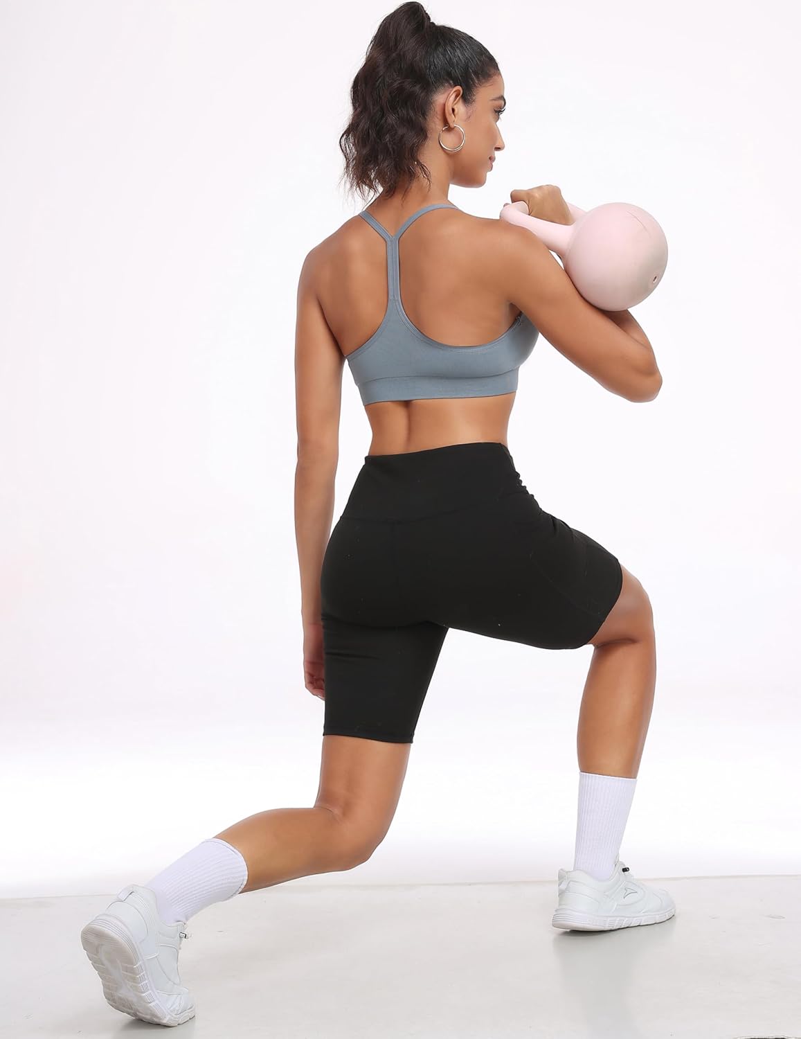 OBICUM Women's Y-Back Sports Bra - Light Support Yoga Bra Removable Padded Spaghetti Straps for Low-Impact Workouts - Image 5