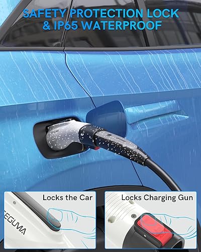 Miniatura 7 de SEGUMA Adaptador Tesla a J1772 EVs, adaptador máximo de 48 A y 250 V Tesla compatible con conector de pared Tesla de alta potencia, cargador de