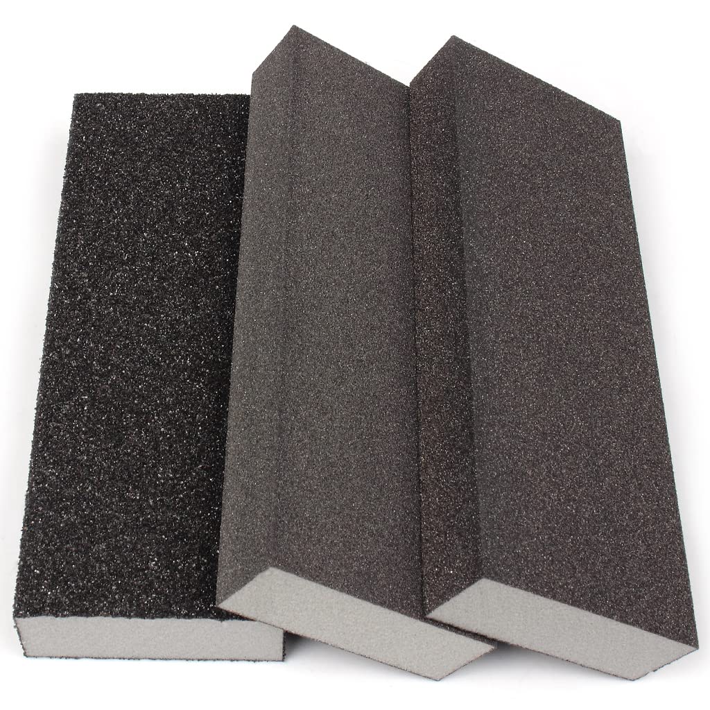 Sanding Sponges, Sand. Tool Sponge Block 5 Pieces Lengthened 3 Grits Coarse Medium Fine Wet Dry