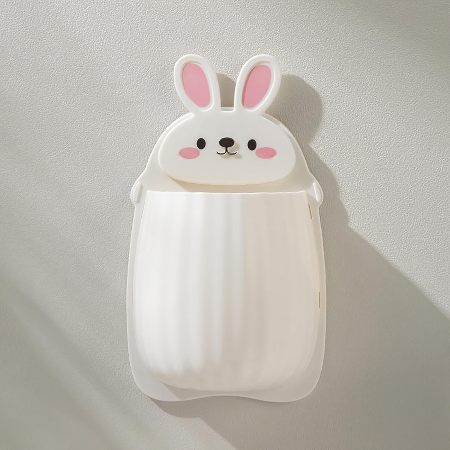 Cute Cartoon Toothbrush Holder Bathroom Wall Mounted Makeup Storage Box