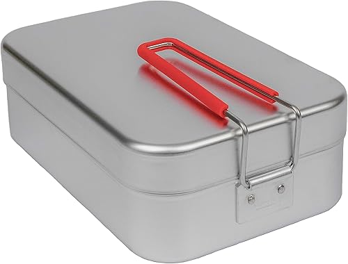 Miniatura 2 de Trangia Mess Tin - Contenedor de almacenamiento sostenible reutilizable, mango rojo, grande