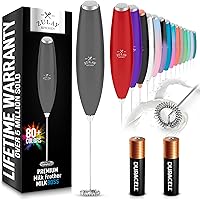 Vista 102 de Zulay Kitchen - Batidor eléctrico de mano para café, lattes, capuchinos, matcha y chocolate caliente, mezclador portátil para bebidas, accesorio