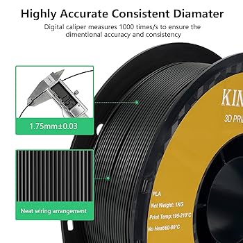 Amazon.co.jp: Kingroon フィラメント、3D プリンター用 PLA