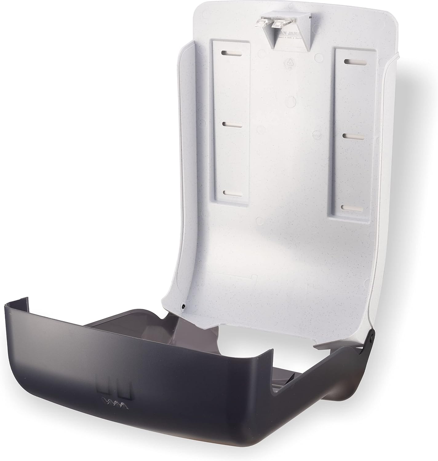 San Jamar Ultrafold Paper Towel Dispenser, Holds 750 Multifold/450 C-Fold Towels, Commercial Wall Mounted Dispenser for Bathroom, Kitchens, and Restaurants, Plastic, Black, (Pack of 5)