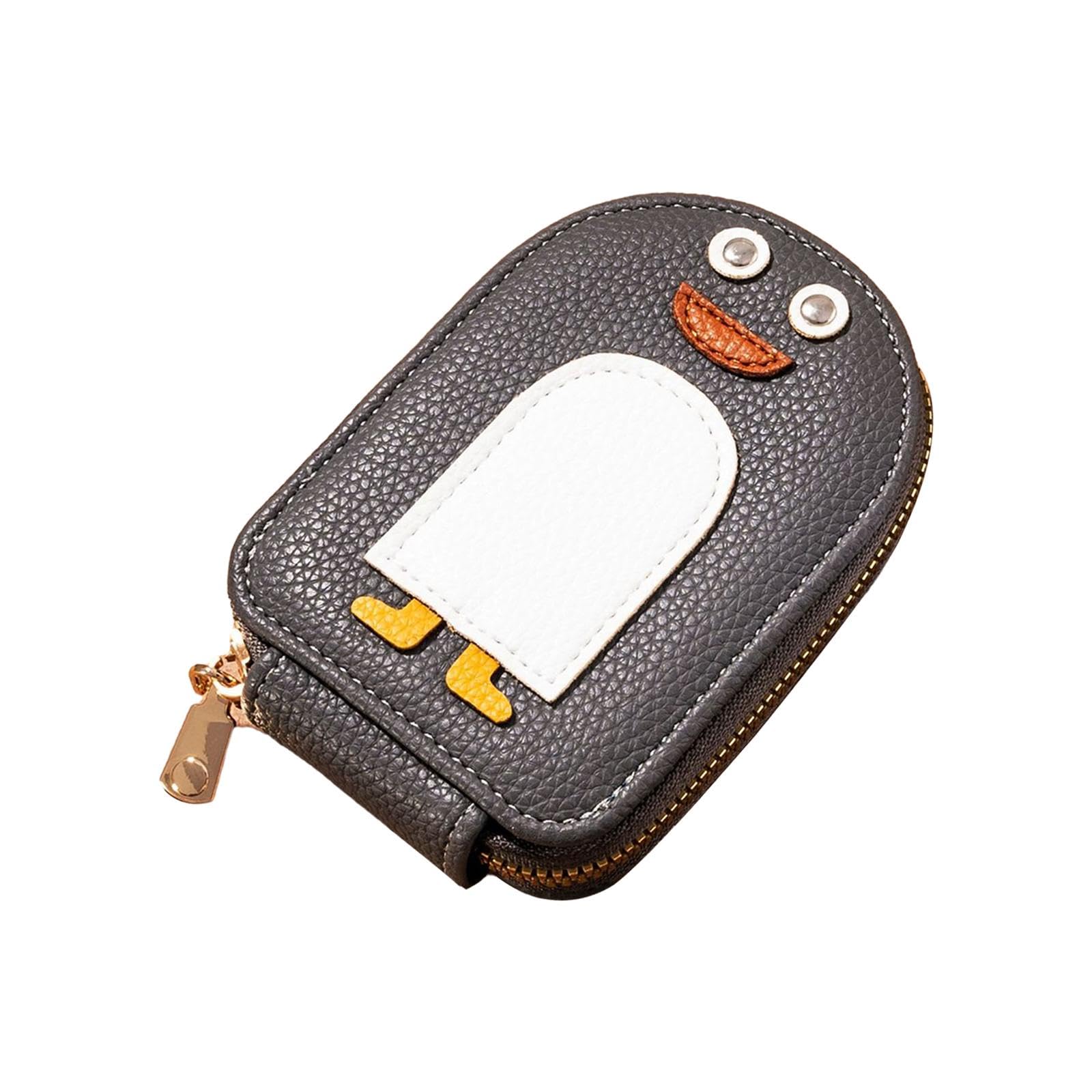 nivaa Credit Card Holder Purse Change Pouch for Dating Travel Valentines Day Gifts Gray-picture-38