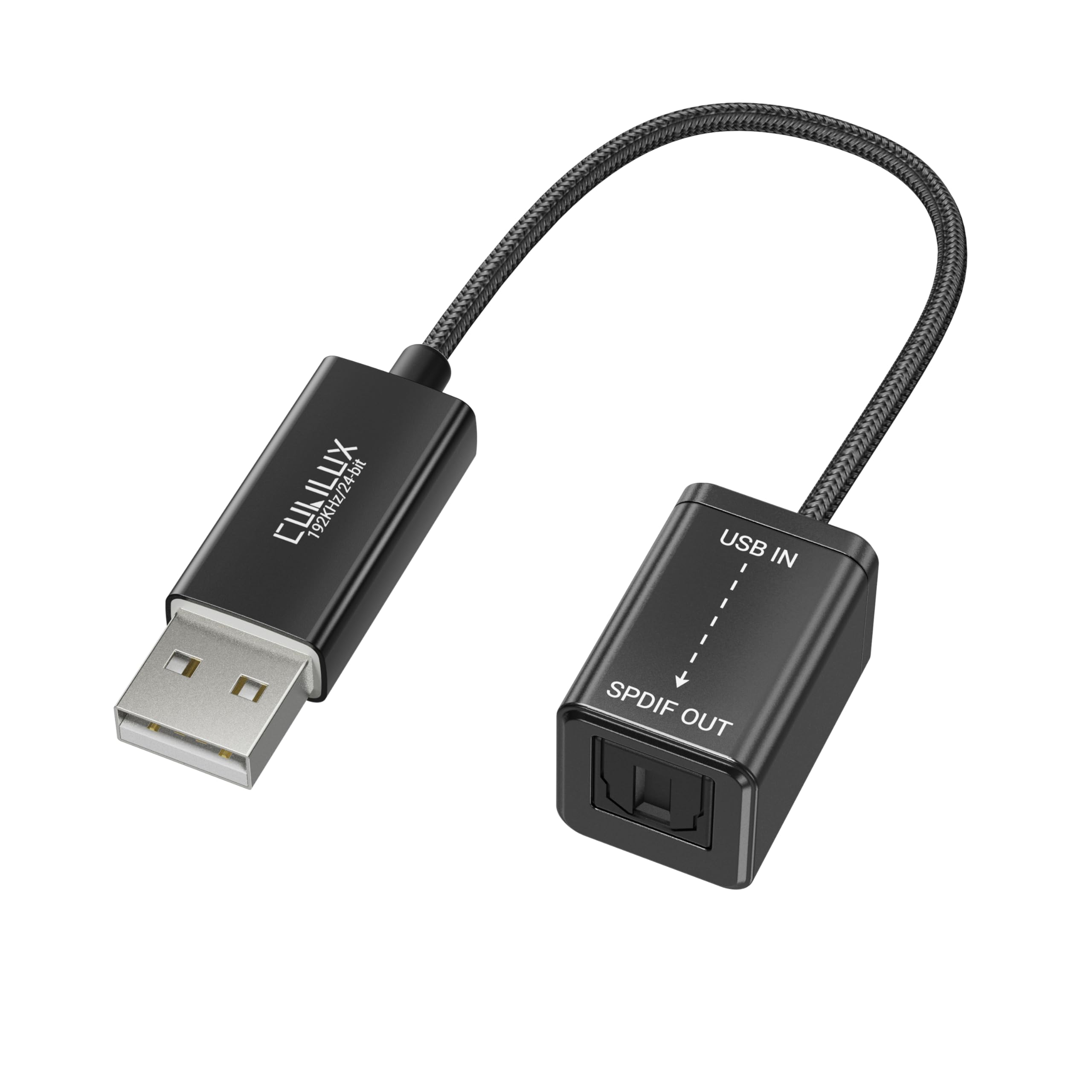 cubilux usb a to toslink optical audio adapter, unidirectional usb type a to spdif digital converter, s/pdif transmitter for computer laptop pc only, not for tv or other devices