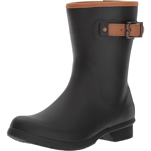 Chooka Women's Rubber Waterproof Solid Rain Boot with Memory Foam
