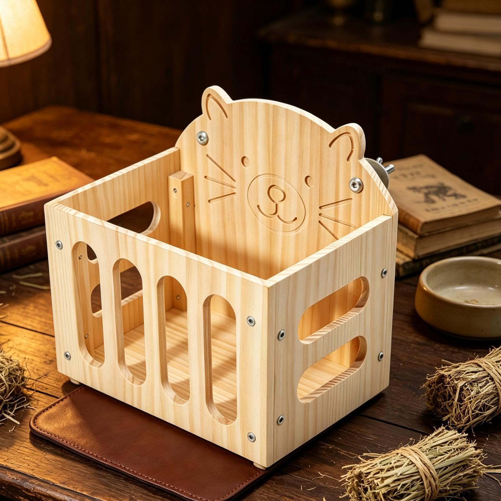 Râtelier à Foin Accessoires Mignons en Bois suspendables Grande capacité