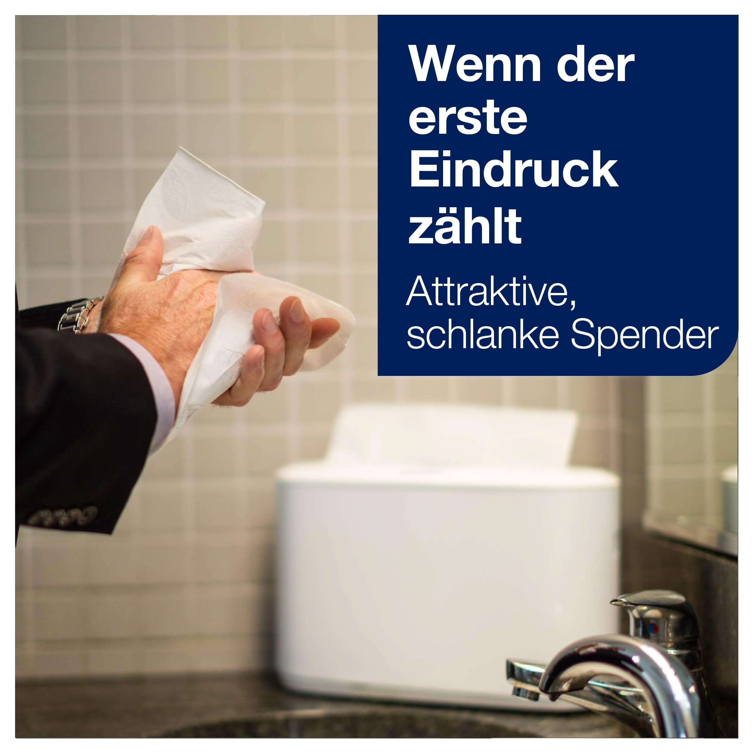 Tork Xpress Tischspender für Multifold Papierhandtücher 552200, Elevation Design - H2 Tisch-Papierhandtuchspender für Falthandtücher zur Einzelblattentnahme, kompakte Form, weiß, 21,8 x 32,3 x 11,6 cm