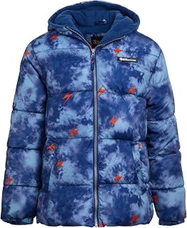 Boys' Winter Coat - Fleece Lined Bubble Puffer Windbreaker Jacket (Size: 8-18)