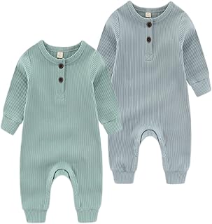 Mameluco de punto para recién nacido, de manga larga, para bebés, niños y niñas, sin pies, traje de una pieza, 0-18 meses