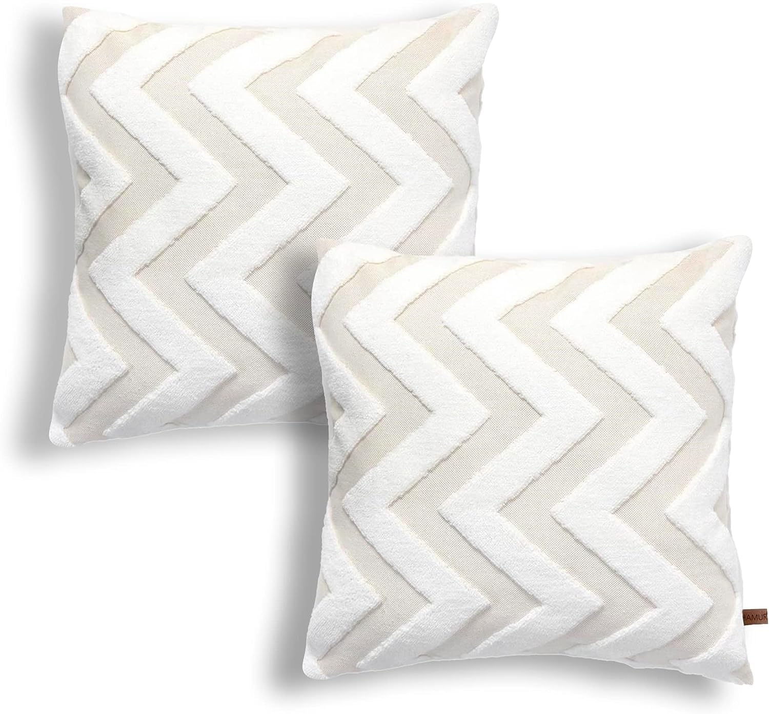 HAMUR HOME Kissenbezüge 45x45 cm 2er Set Dekokissen Sofakissen