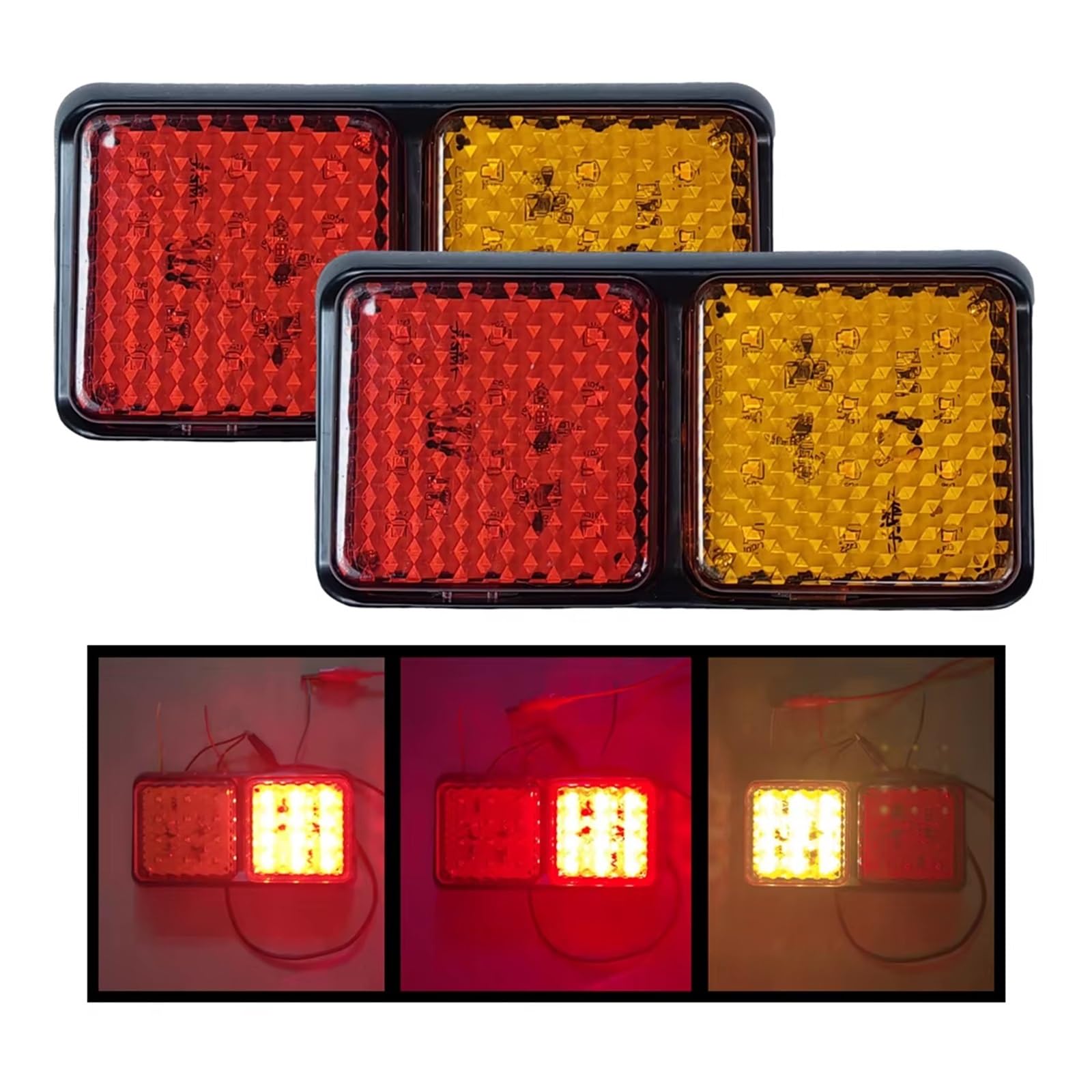 Faro Trasero Luz Trasera Remolque LED 12V 24V Para Caravana Tractor Carga Coche Luces Traseras Posición Freno Intermitente 2 Unidades Coche Luz Trasera