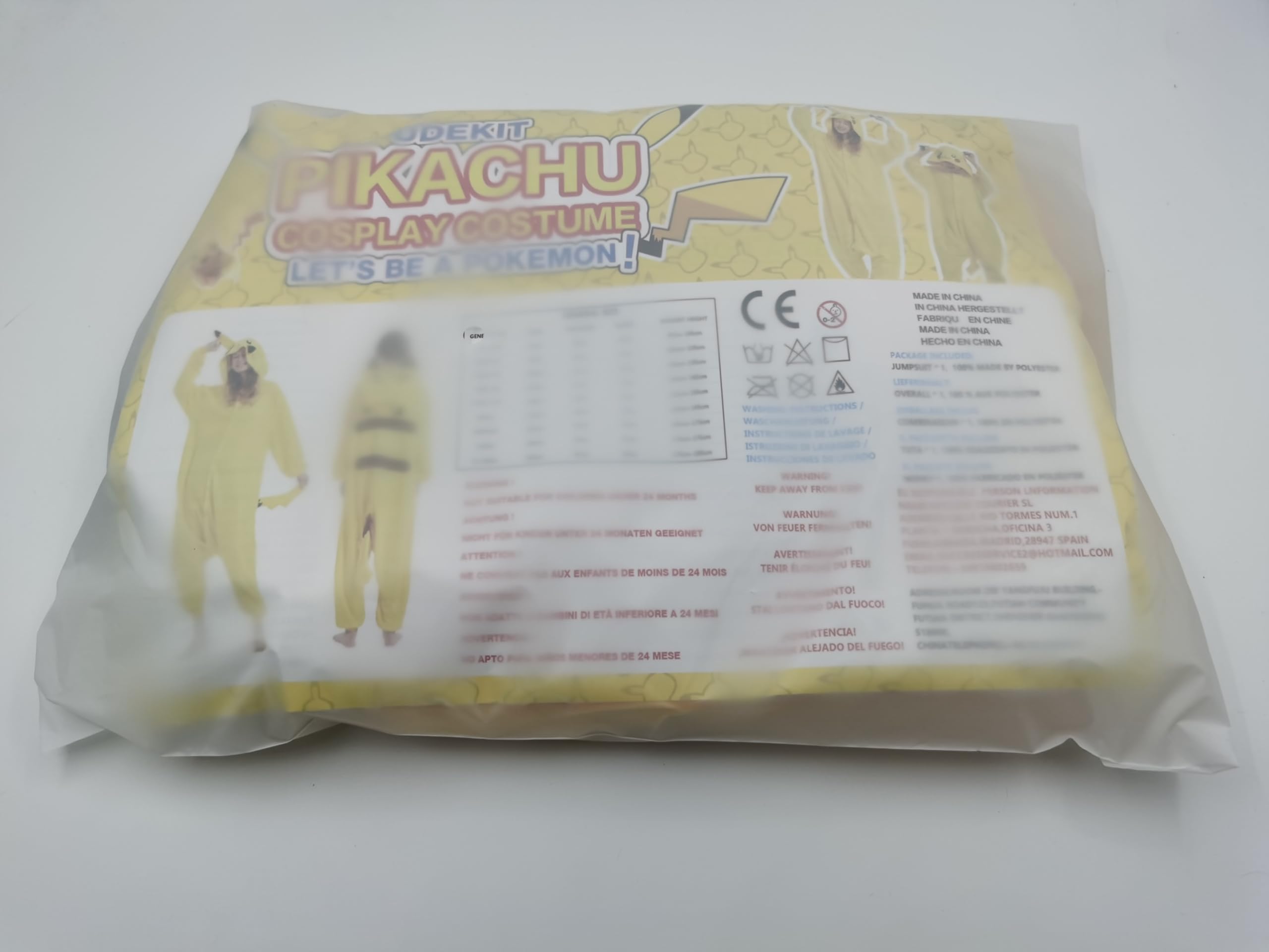 Udeki Adulte Enfants Grenouillères Toison Pyjamas Déguisements Costume Dessin Anime Tenue Capot Halloween Carnaval Fête Unisexe